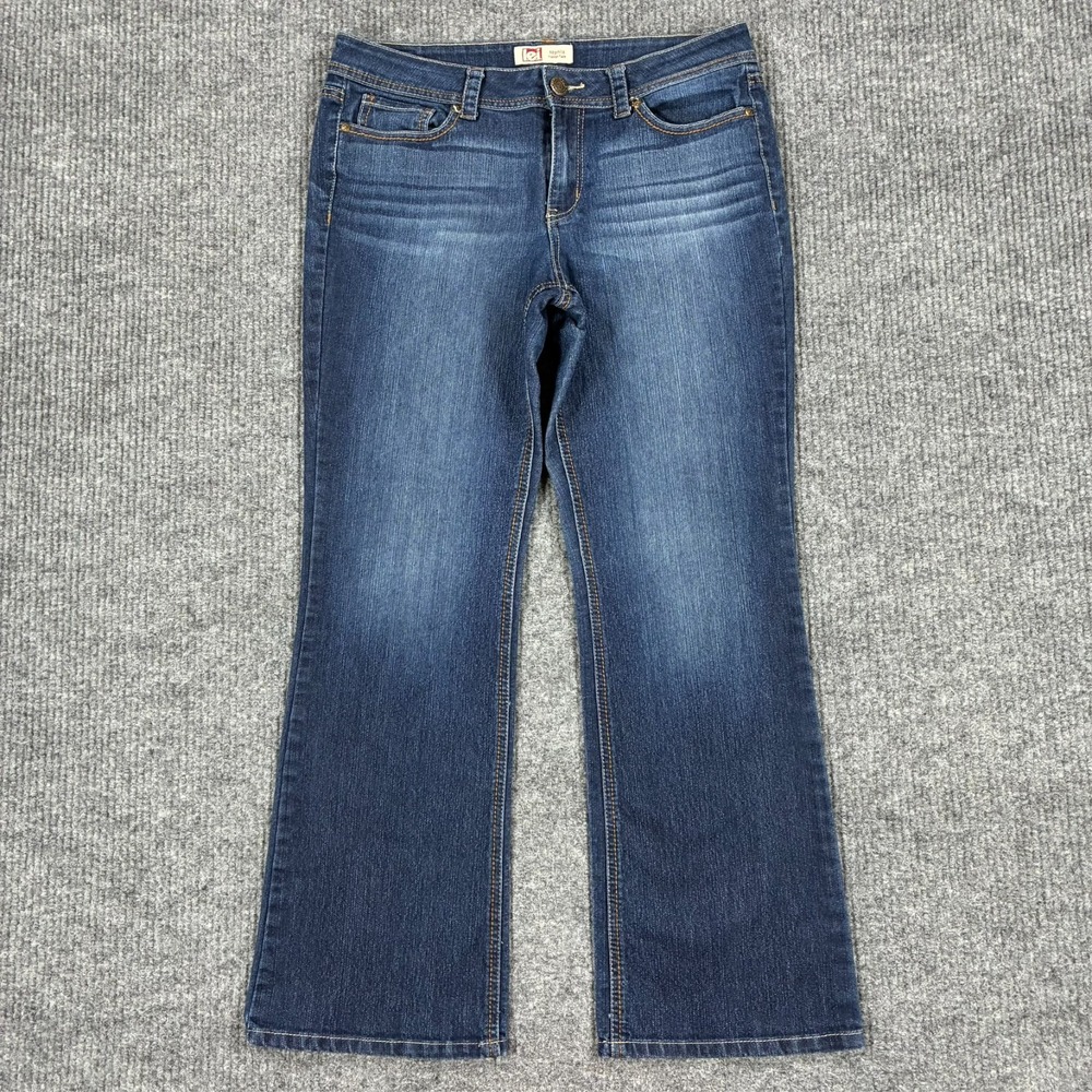 Y2K LEI Sophia Hipster Flared Jeans Womens Size 17 Regular Medium Wash Denim
